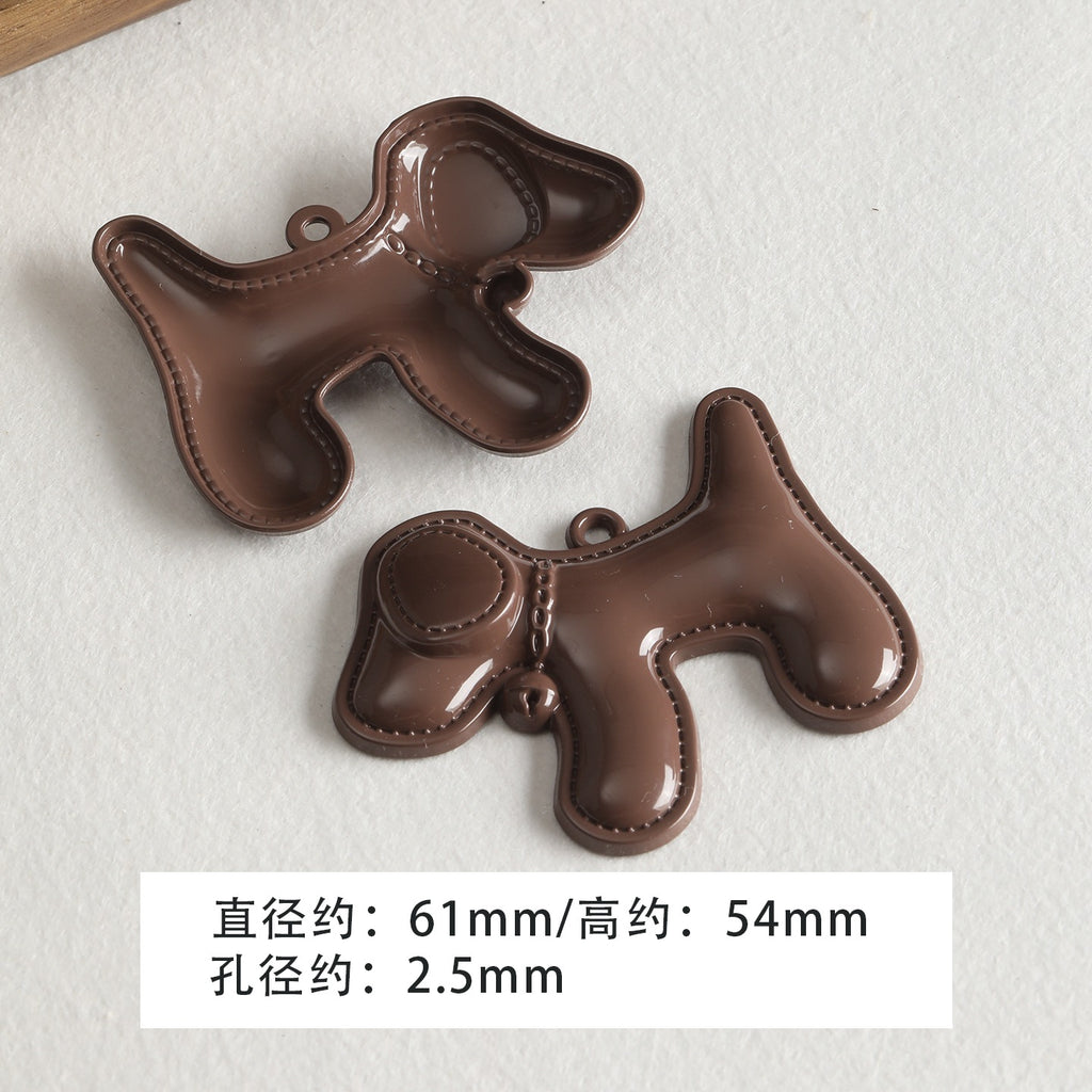 Baking paint curry color series square beads acrylic loose beads mobile phone chain key chain beads diy accessories material