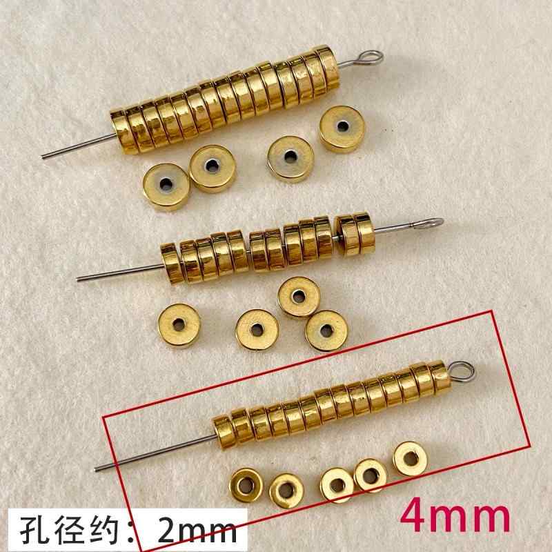 Color-preserving spacer round beads beaded diy accessories material loose beads bracelet necklace beads