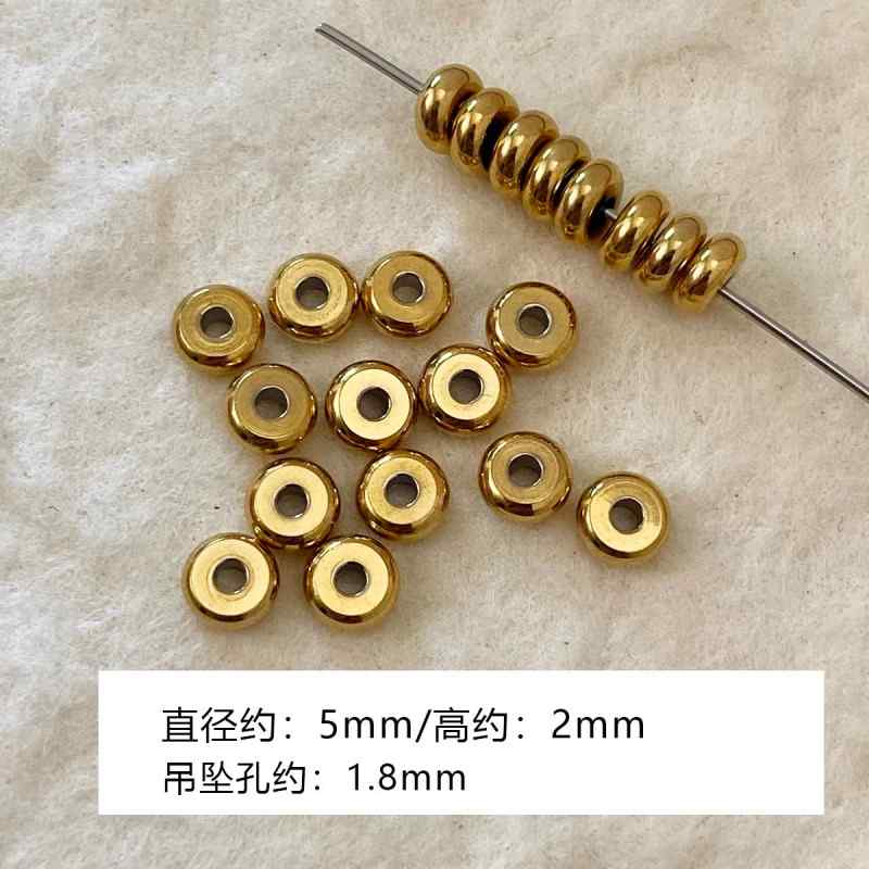 Color-preserving spacer round beads beaded diy accessories material loose beads bracelet necklace beads