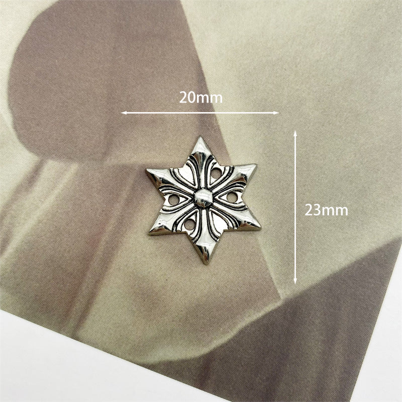 New Vintage Alloy Jewelry Personalized Cross Accessories Dark Style Phone Case Shoe Charms Hair Accessories DIY Materials