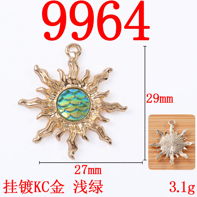 Alloy pendant sunflower Baroque style love pendant diy jewelry accessories alloy accessories spot wholesale