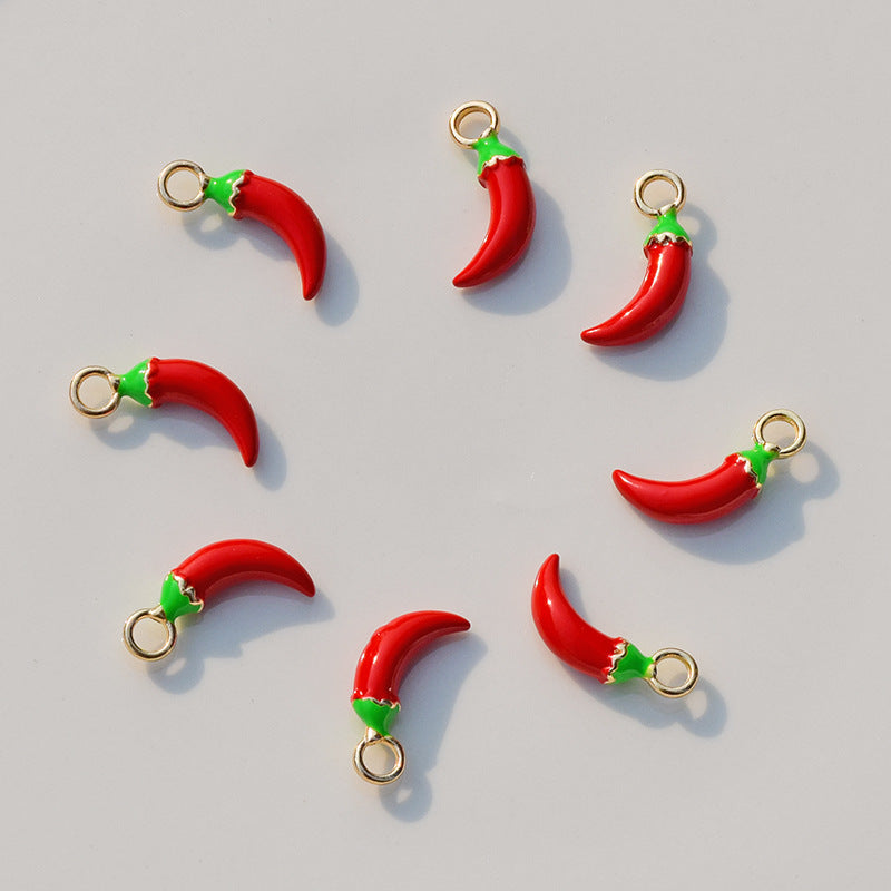 Alloy Oil Drop Stereo Pepper Pendant Pendant DIY Handmade Earrings Earrings Necklace Bracelet Jewelry Accessories