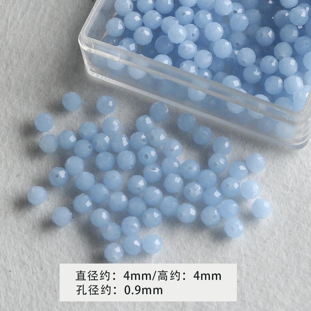 [Chunhe] 4mm Round Cut Luminous Stone Loose Beads Bracelet Necklace Mobile Phone Chain Beads DIY Accessories Material Beads