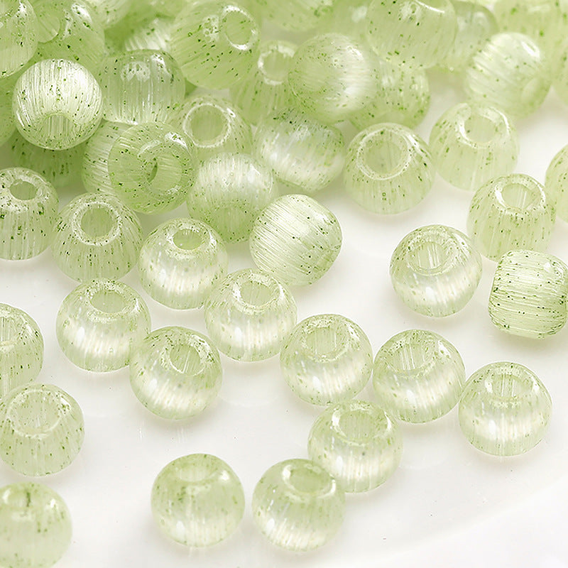 Green Style Guofeng Glass Glazed Beads Rice Beads DIY Handmade Homemade Beaded Bracelet Necklace Accessories