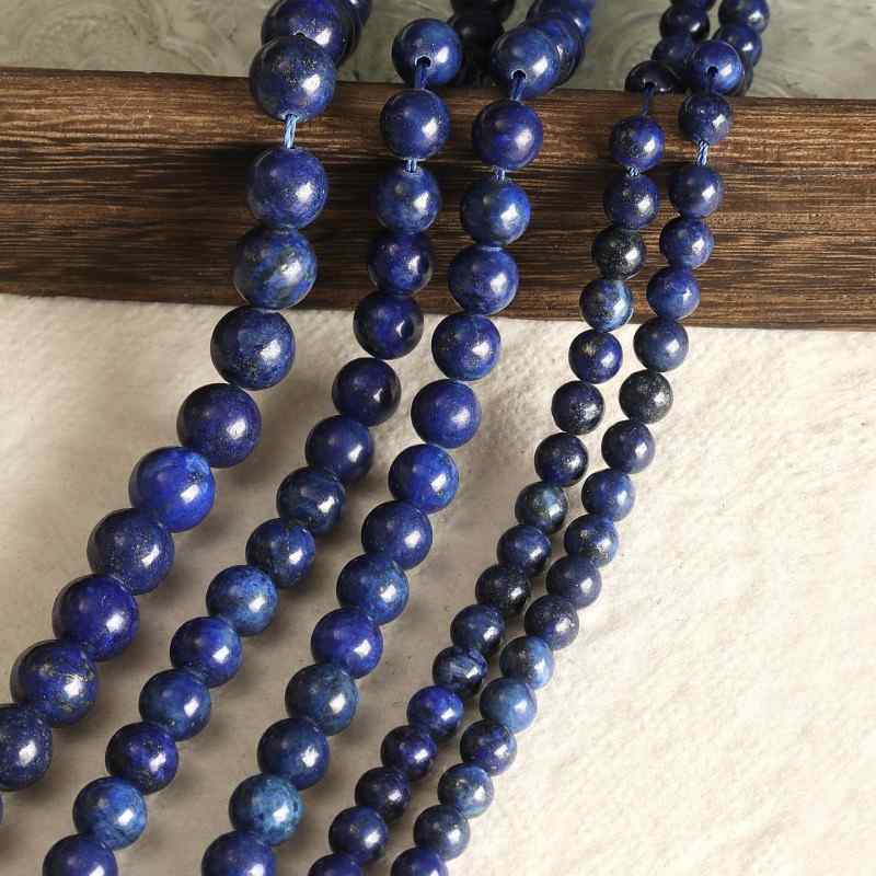 Natural lapis lazuli beads woven beads handmade DIY accessory material