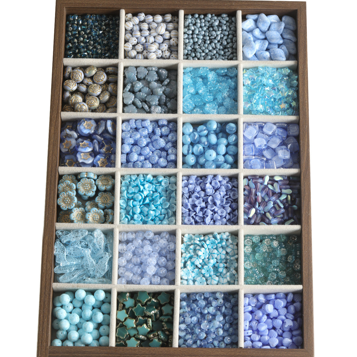 Blue Glass Loose Beads Collection Bracelet Necklace Mobile Phone Chain Beaded DIY Accessories Material Beads