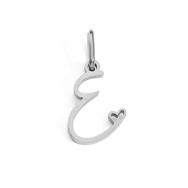 European and American Cross-border DIY26 Letter Pendant Jewelry Accessories Titanium Steel Mirror Polished Vacuum Plated Love English Letter