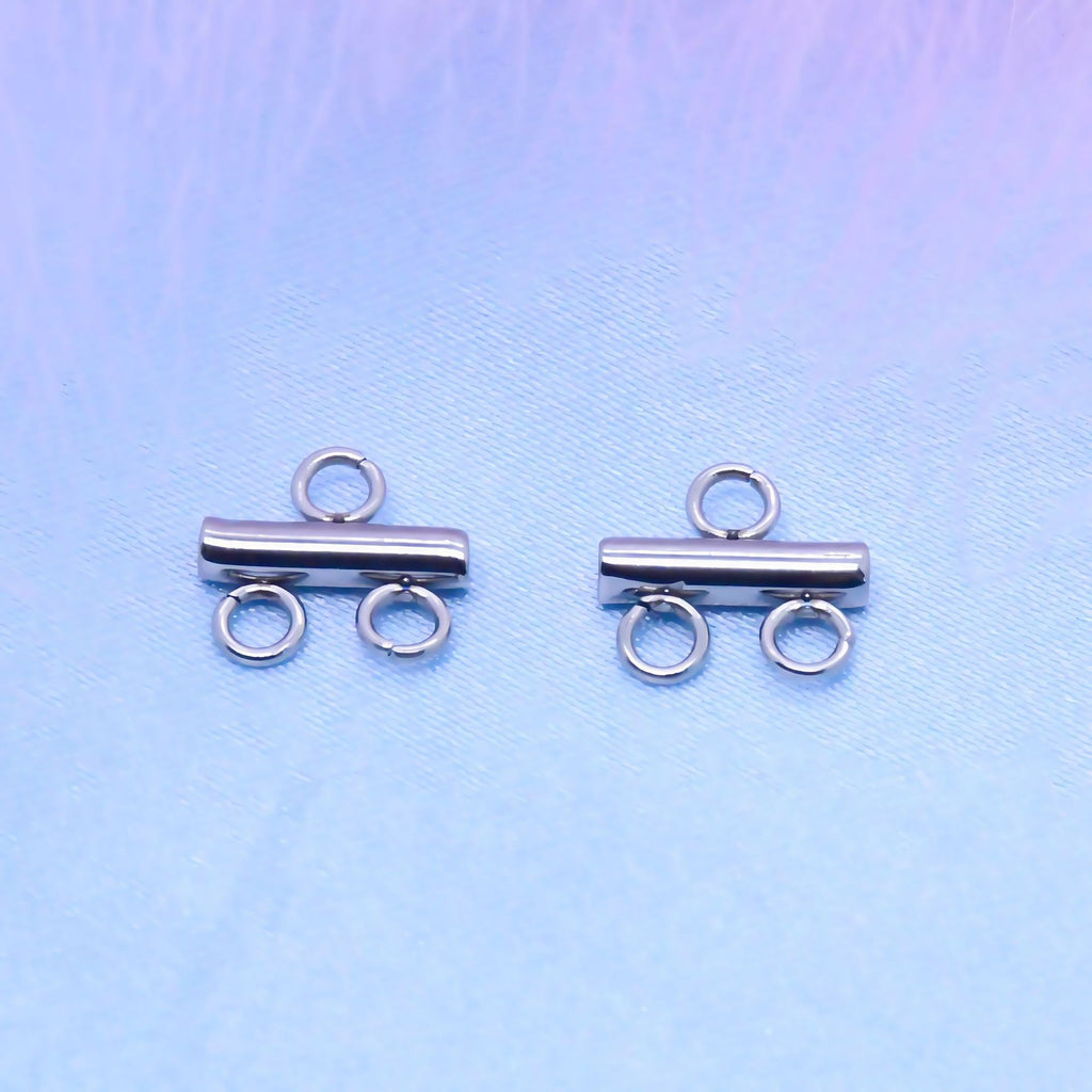 Factory Direct Sales Cross-Border Supply Stainless Steel DIY Porous Luggage Accessories Earrings Pendants Tassel Jewelry Accessories