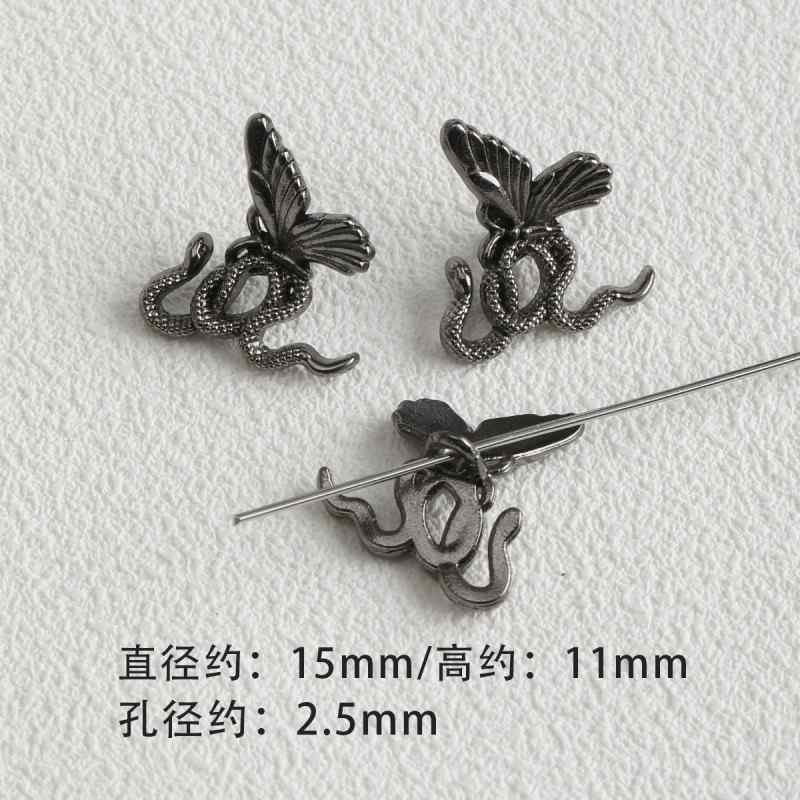 Dark Style Alloy Gun Black Pendant Spacer Beads Spacer Loose Bead Bracelet Necklace Beaded DIY Accessories