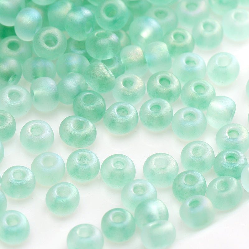 Green Style Guofeng Glass Glazed Beads Rice Beads DIY Handmade Homemade Beaded Bracelet Necklace Accessories