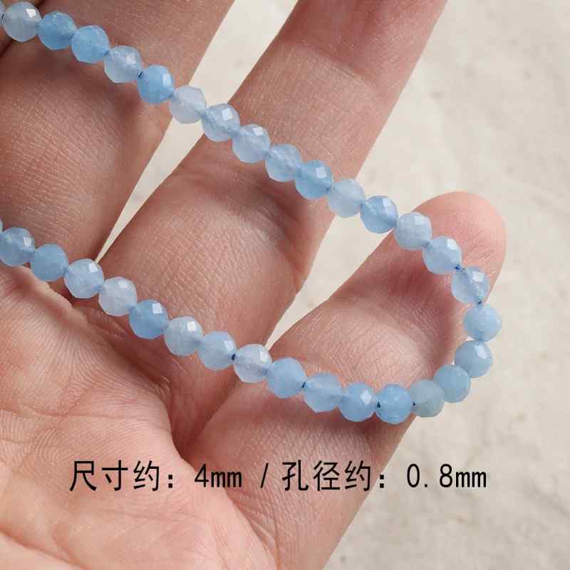 natural round cut aquamarine garnet loose beads diy material