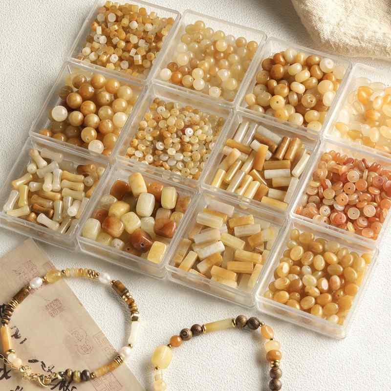 All-match natural stone round tube bead diy accessories material