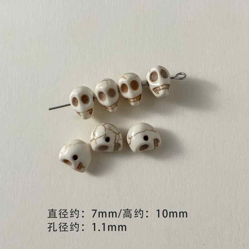 Synthetic White Turquoise Spacer Round Beads Diy Accessories Material
