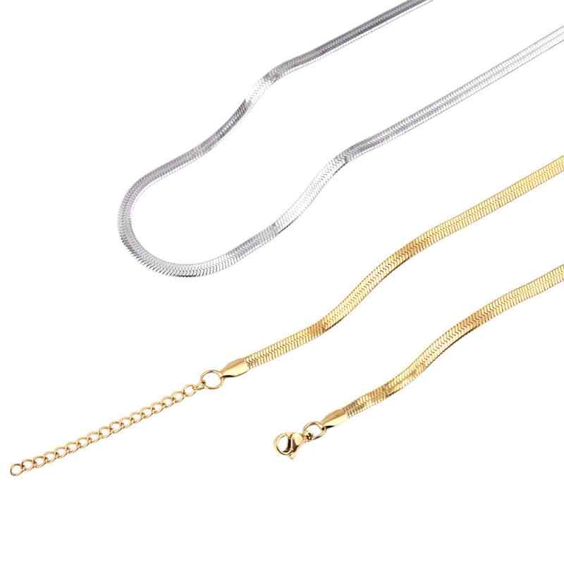 stainless steel blade chain unisex universal sexy clavicle snake chain