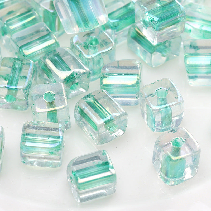 Green Style Guofeng Glass Glazed Beads Rice Beads DIY Handmade Homemade Beaded Bracelet Necklace Accessories