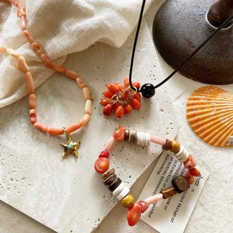 [Ocean] Irregular Coral Spacer Loose Bead Bracelet Necklace Earrings Beaded DIY Accessories Material