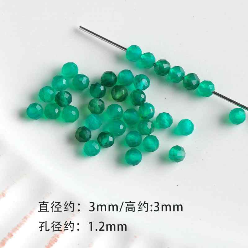 Natural Stone Scattered Beads Green Dot Spacer Beaded DIY Material