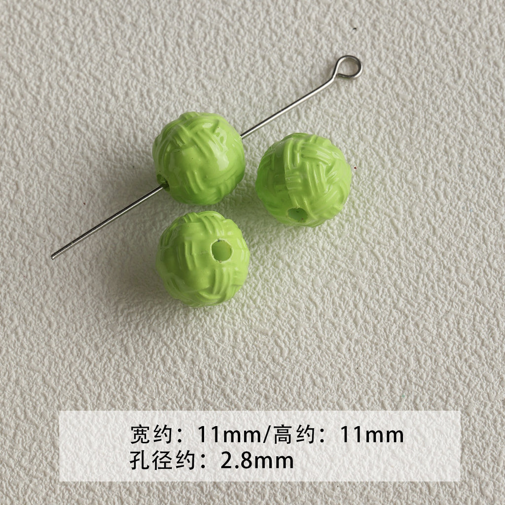 Black and green acrylic paint cheese cone star beaded mobile phone chain loose beads diy accessories material beads