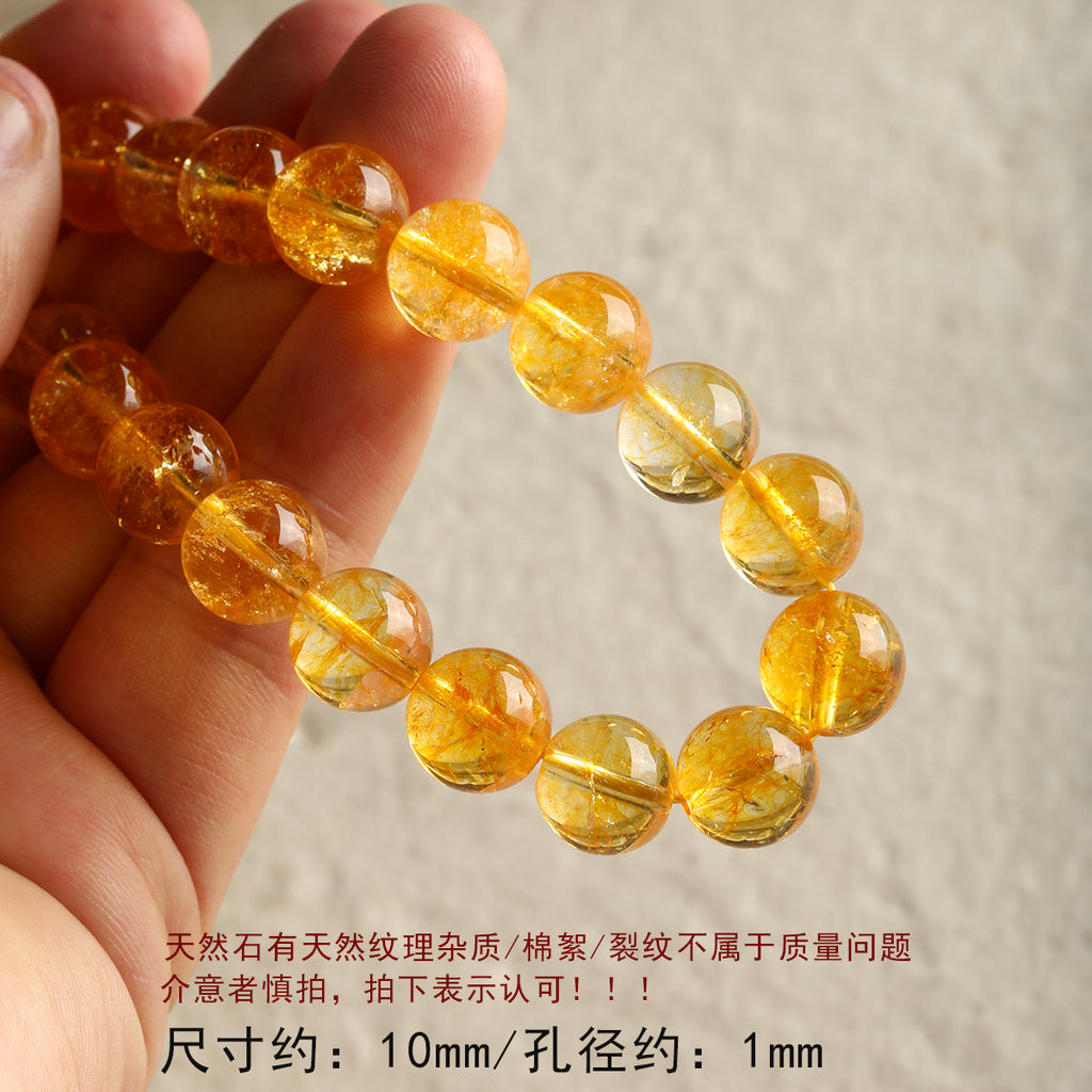 Natural Tiger Eye Stone Yellow Tower Wafer Bead Bracelet Necklace Beaded DIY Accessories Material Beads