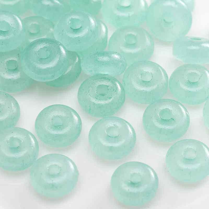 Green Style Glass Glazed Rice Beads DIY Handmade Accessories