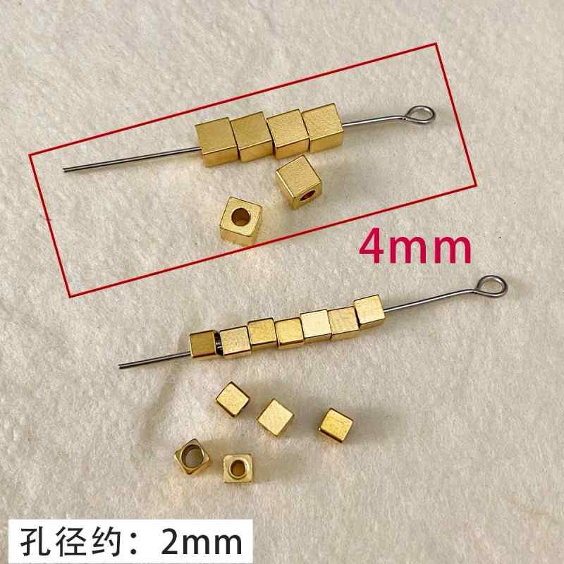 Color-preserving spacer round beads beaded diy accessories material loose beads bracelet necklace beads