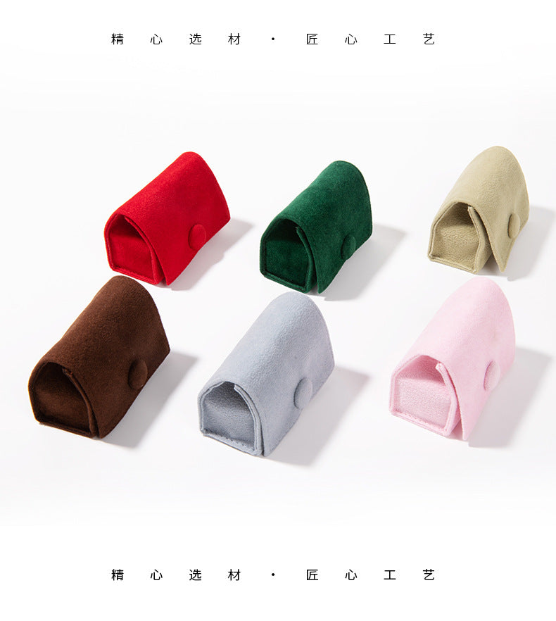 Portable Mini Velvet Ring Box Creative Jewelry Box Earrings Necklace Jewelry Box Hand Accessories Storage Box Velvet Bag