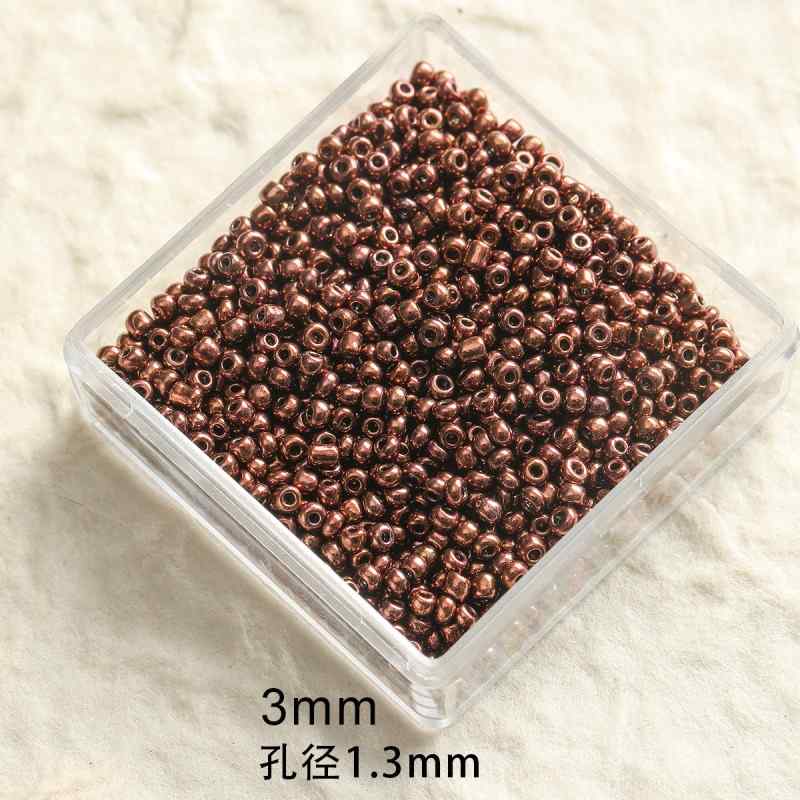 [Maillard] rice beads water drop beads glass gold plated foil square bracelet necklace mobile phone chain diy accessories