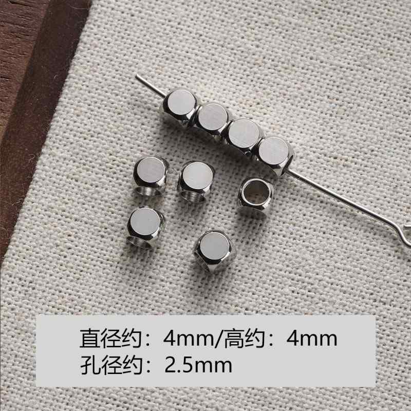 Color-preserving spacer round beads beaded diy accessories material loose beads bracelet necklace beads