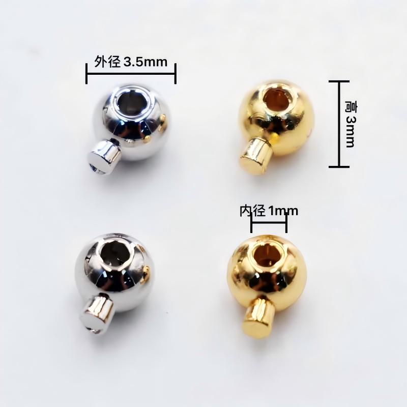 Color-preserving plated  positioning bead and buckle pressure clip