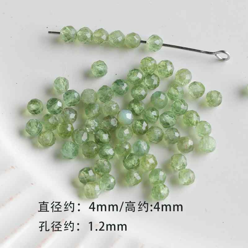 Natural Stone Scattered Beads Green Dot Spacer Beaded DIY Material