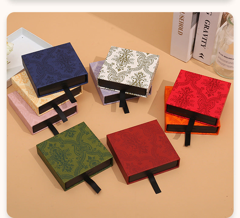 Drawer-style Jewelry Storage Box Packaging PE Film Suspension Box Anti-oxidation Jewelry Ring Bracelet Necklace Nail Art Display