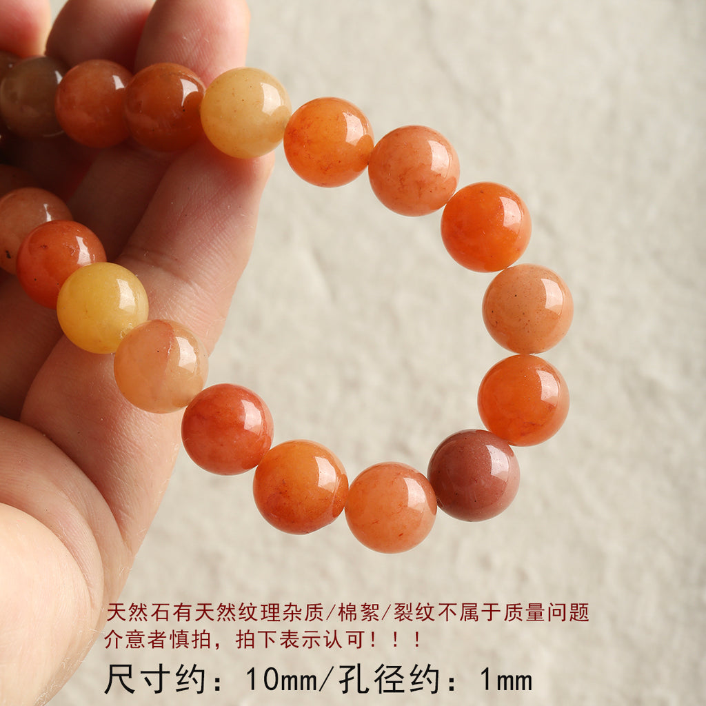 Natural Tiger Eye Stone Yellow Tower Wafer Bead Bracelet Necklace Beaded DIY Accessories Material Beads