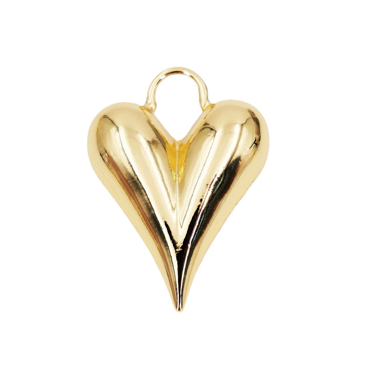 Copper plated 18K real gold color preserving heart heart heart pendant diy necklace bracelet pearl chain jewelry accessories wholesale