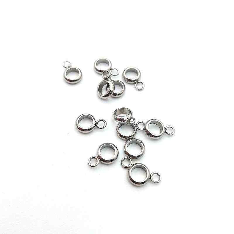 in stock stainless steel curved ring welding small round spacer spacer beads beads beads rope beads loose beads diy jewelry accessories