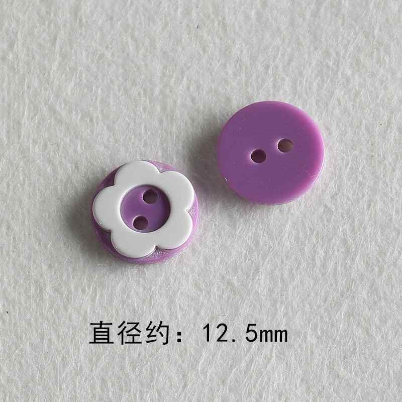 Resin color all-match niche buttons beads diy accessories material