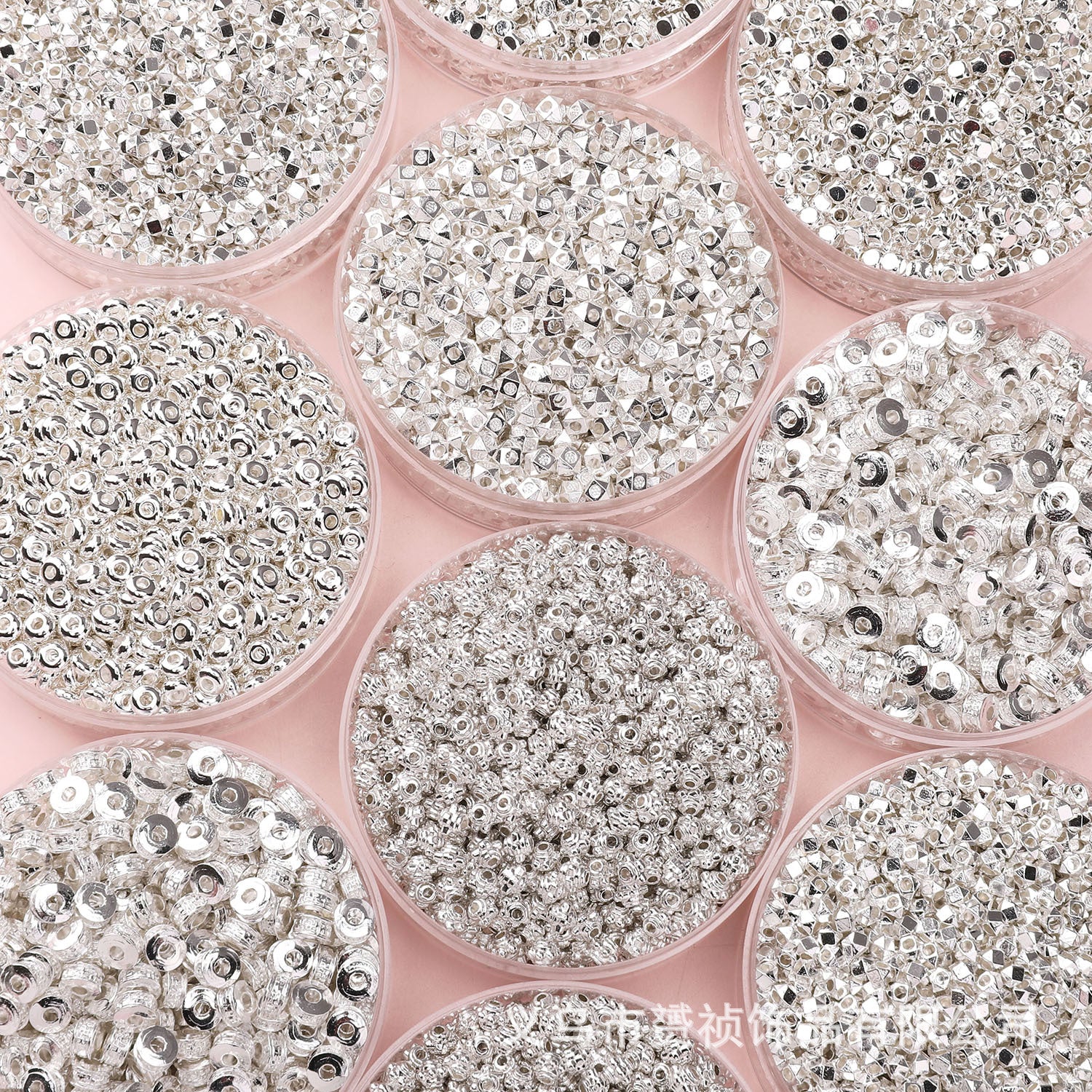 Broken Silver, a Few Pounds Thick Silver-Plated Loose Beads, Square Triangular Beads, DIY Handmade Beading Materials, Jewelry Bracelet Accessories