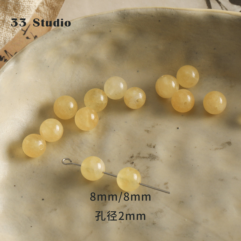 Vintage natural Crystal Jade loose beads round beads beads spacer beads diy accessories material package bracelet necklace earrings