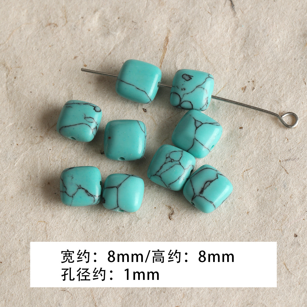 Natural Turquoise Round Beads Spacer Abacus Loose Beads Braided Bracelet Necklace Earrings DIY Accessories Material Beads