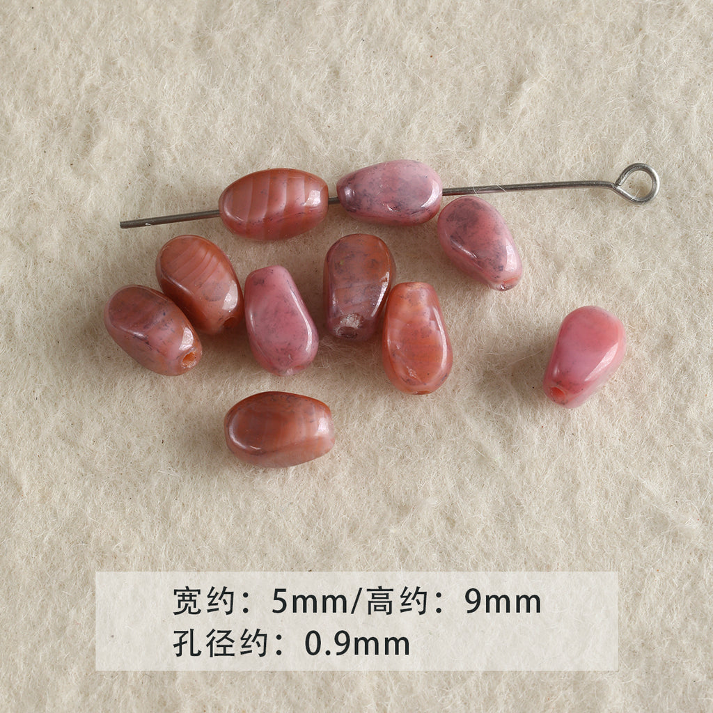 [Mo Dai Hua] Pink Imported Czech Glass Loose Beads Bracelet Necklace Mobile Phone Chain Beaded DIY Accessories Material