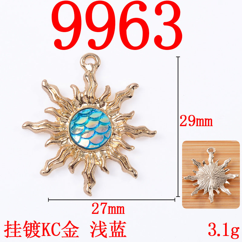 Alloy pendant sunflower Baroque style love pendant diy jewelry accessories alloy accessories spot wholesale