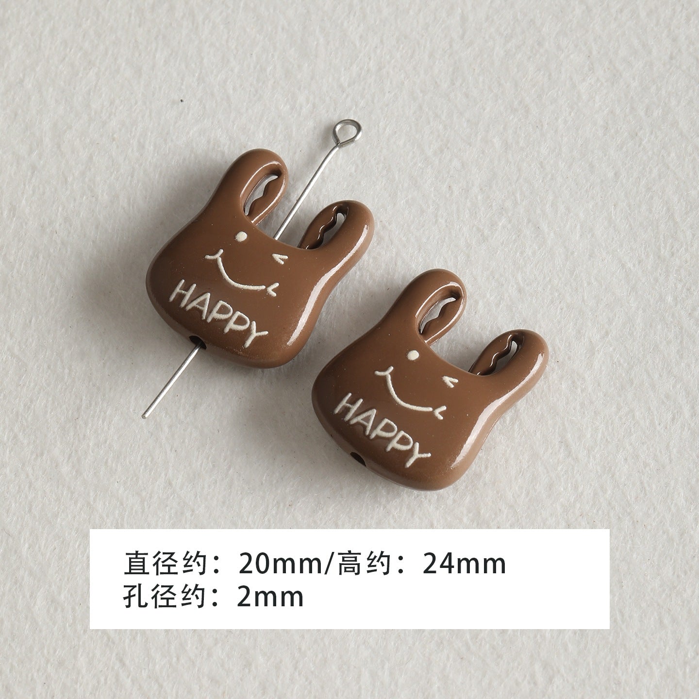 Baking paint curry color series square beads acrylic loose beads mobile phone chain key chain beads diy accessories material