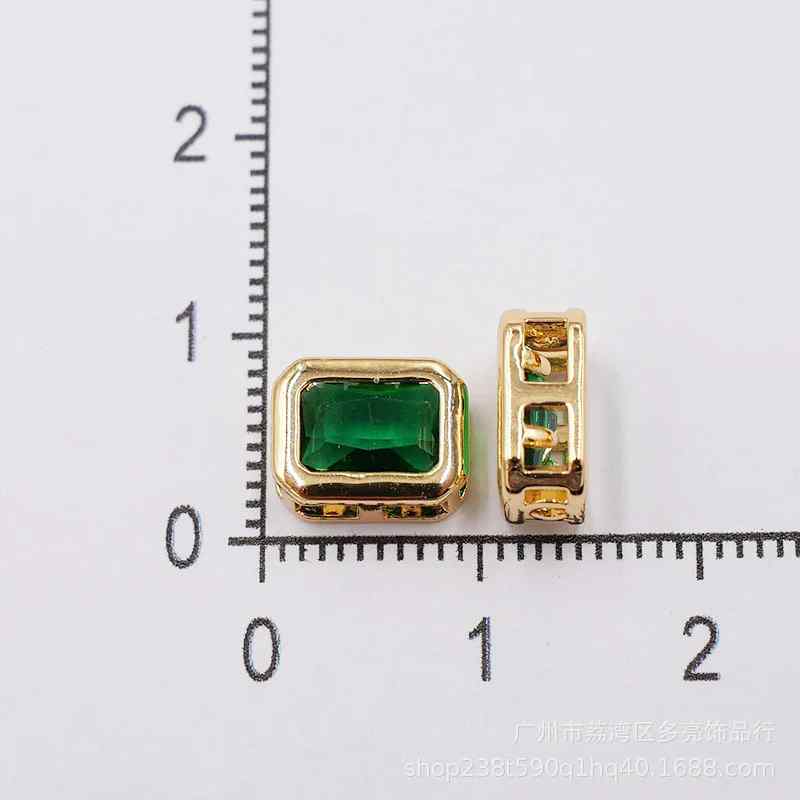 jewelry accessories beaded spacer inlaid zircon chain DIY pendant