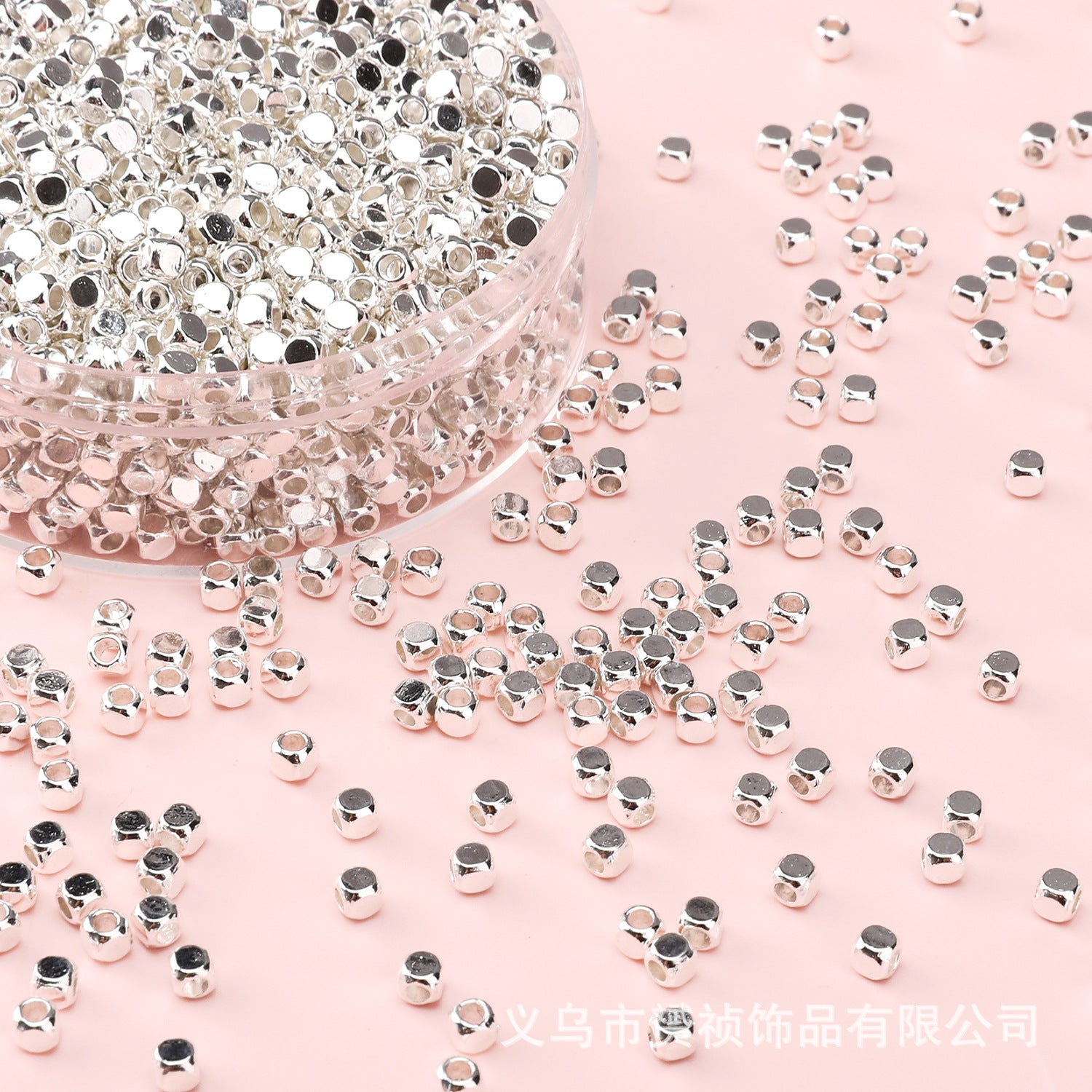 Broken Silver, a Few Pounds Thick Silver-Plated Loose Beads, Square Triangular Beads, DIY Handmade Beading Materials, Jewelry Bracelet Accessories