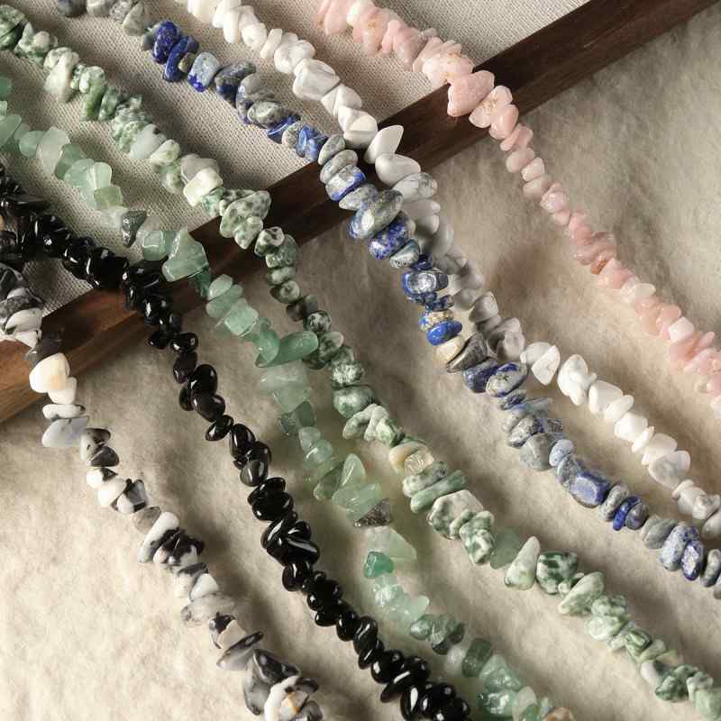 Natural tiger's eye stone black agate gravel loose beads bracelet necklace beaded diy accessories material