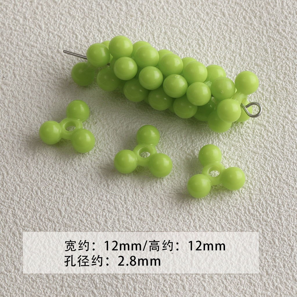 Black and green acrylic paint cheese cone star beaded mobile phone chain loose beads diy accessories material beads