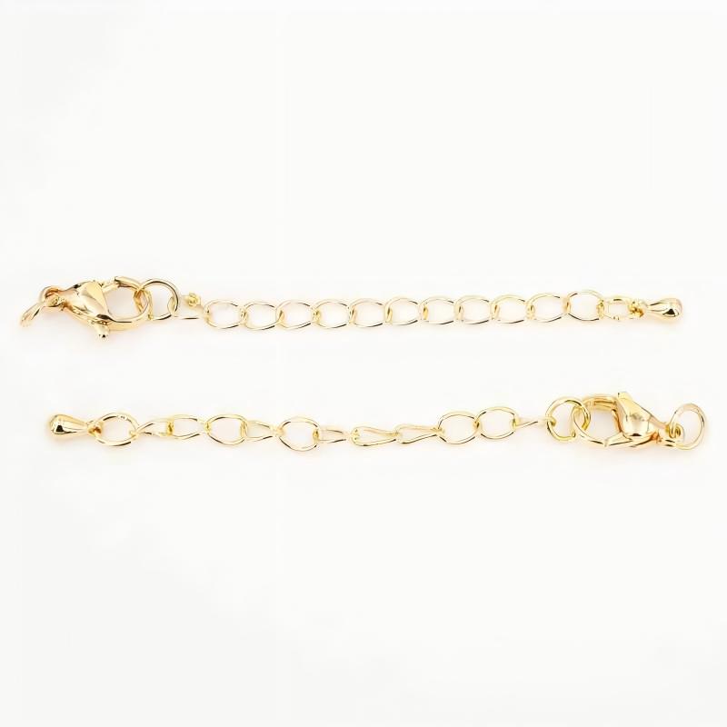 Color retaining lobster clasp extended  tail chain jewelry accessories