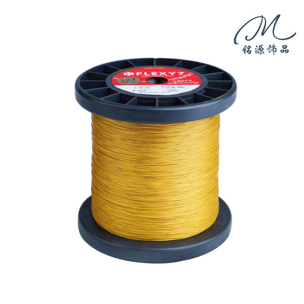 FLEXY7 Steel Wire Gold and Silver Soft Wire Non-Elastic Pearl Bracelet Necklace Wire for Earrings and Hair Accessories