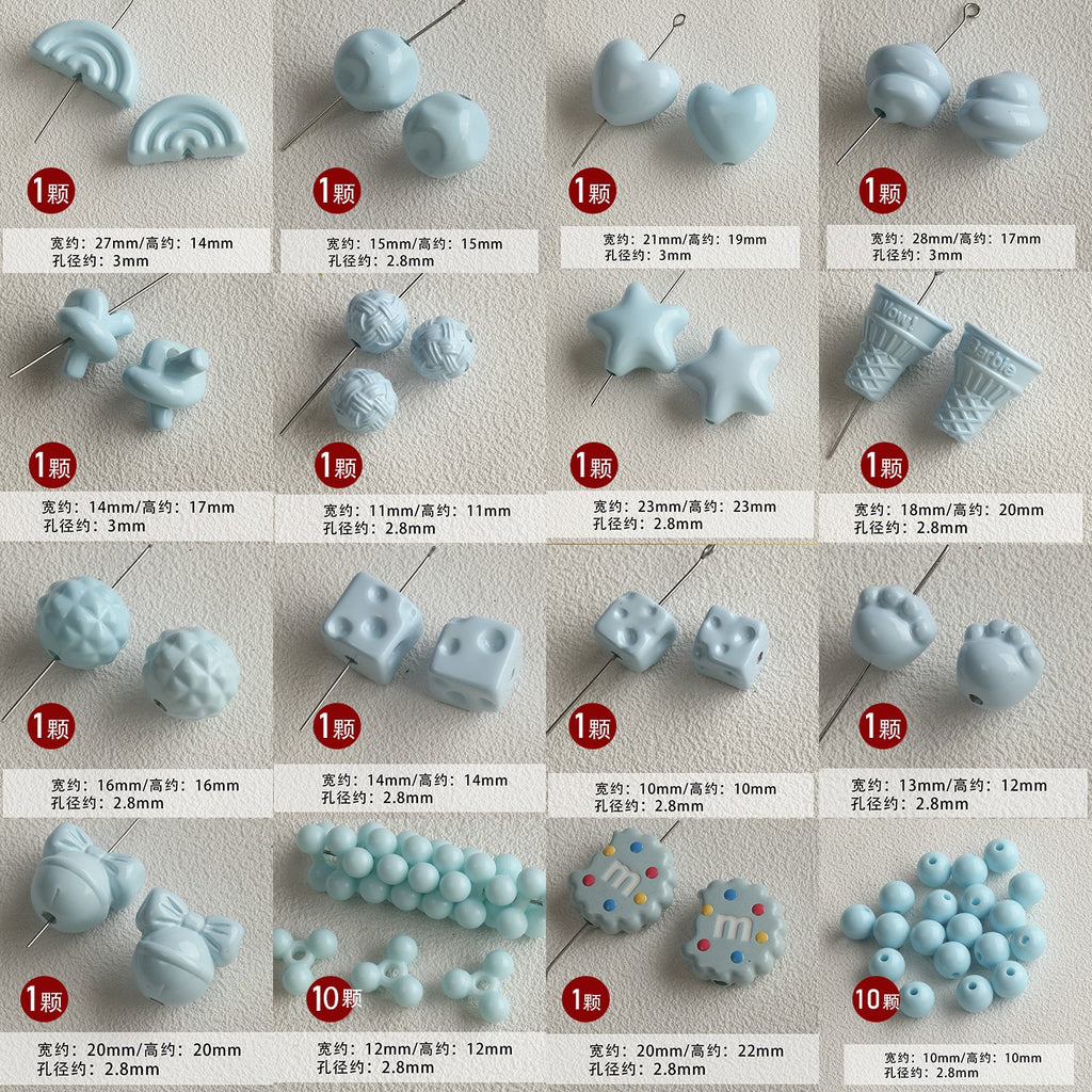 [Bihai] acrylic paint cheese star cone beaded mobile phone chain loose beads diy accessories material beads