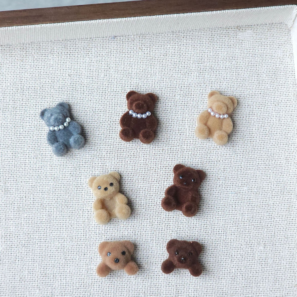 teddy bear hair accessories, edge clip bangs clip DIY accessories materials wholesale