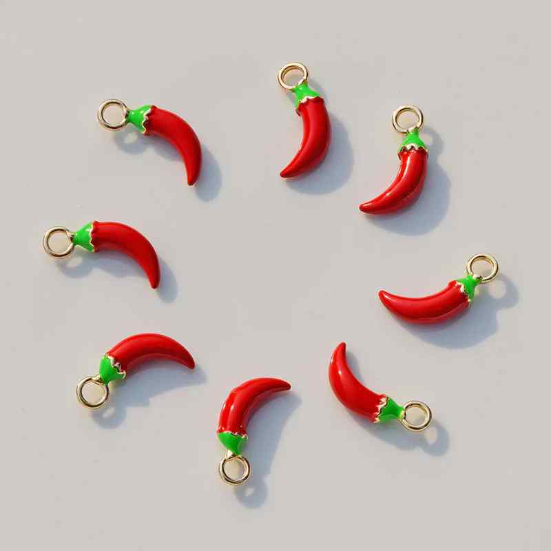Alloy Oil Drop Stereo Pepper Pendant DIY Handmade Jewelry Accessories